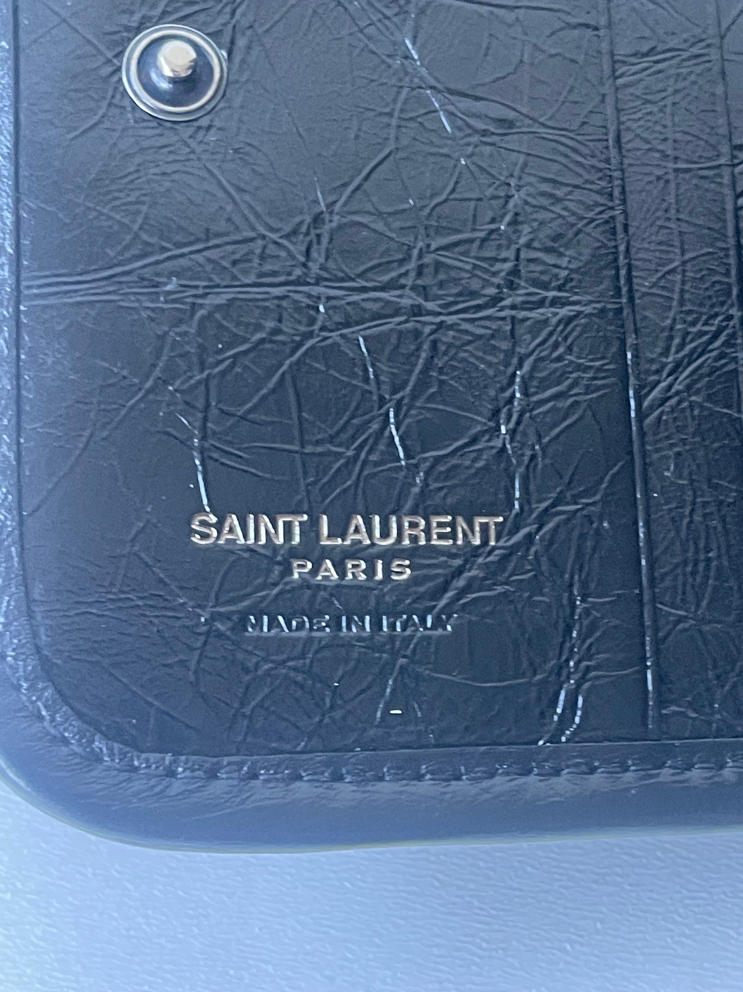 Saint Laurent YSL Niki compact wallet So Black