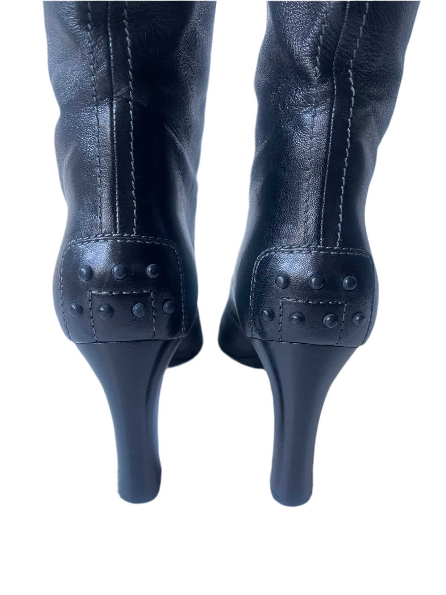 TOD'S LAARZEN ZWART LEER SCHOENEN MAAT EU 39