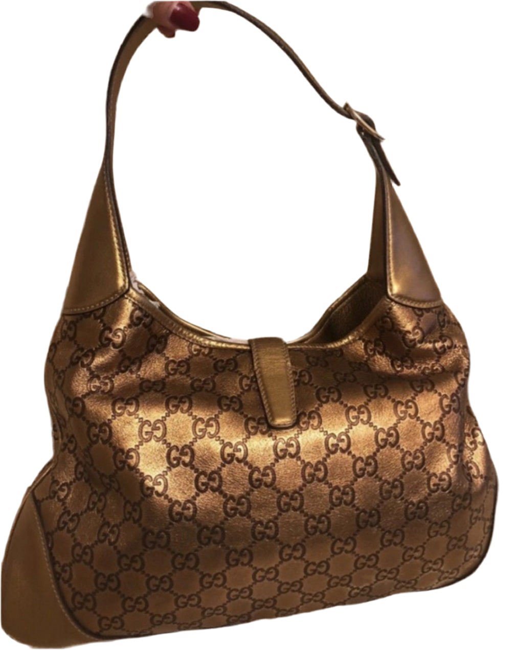 GUCCI JACKIE TAS GOLD LEER TOTE HANDTAS SCHOUDERTAS
