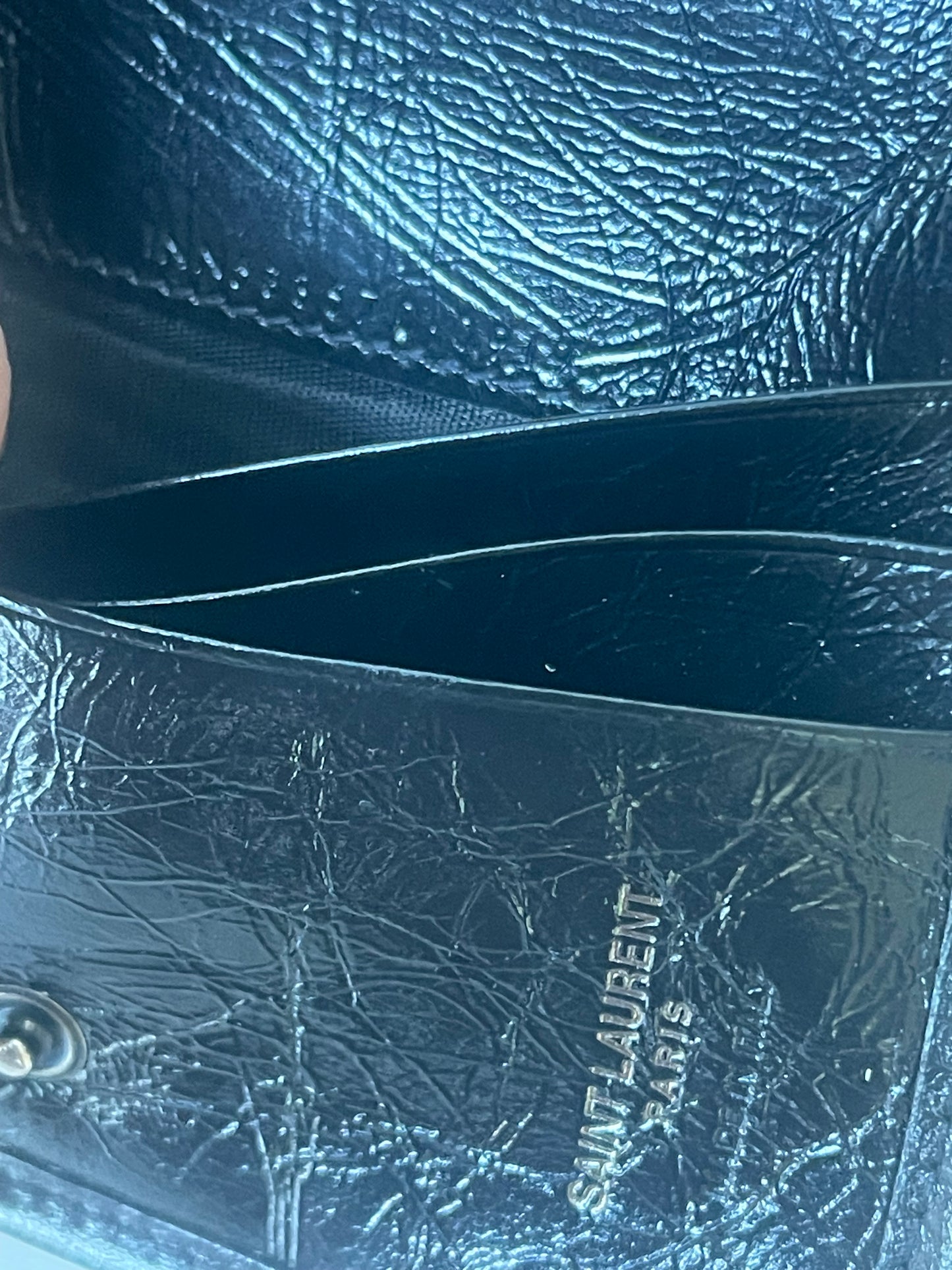 Saint Laurent YSL Niki compact wallet So Black
