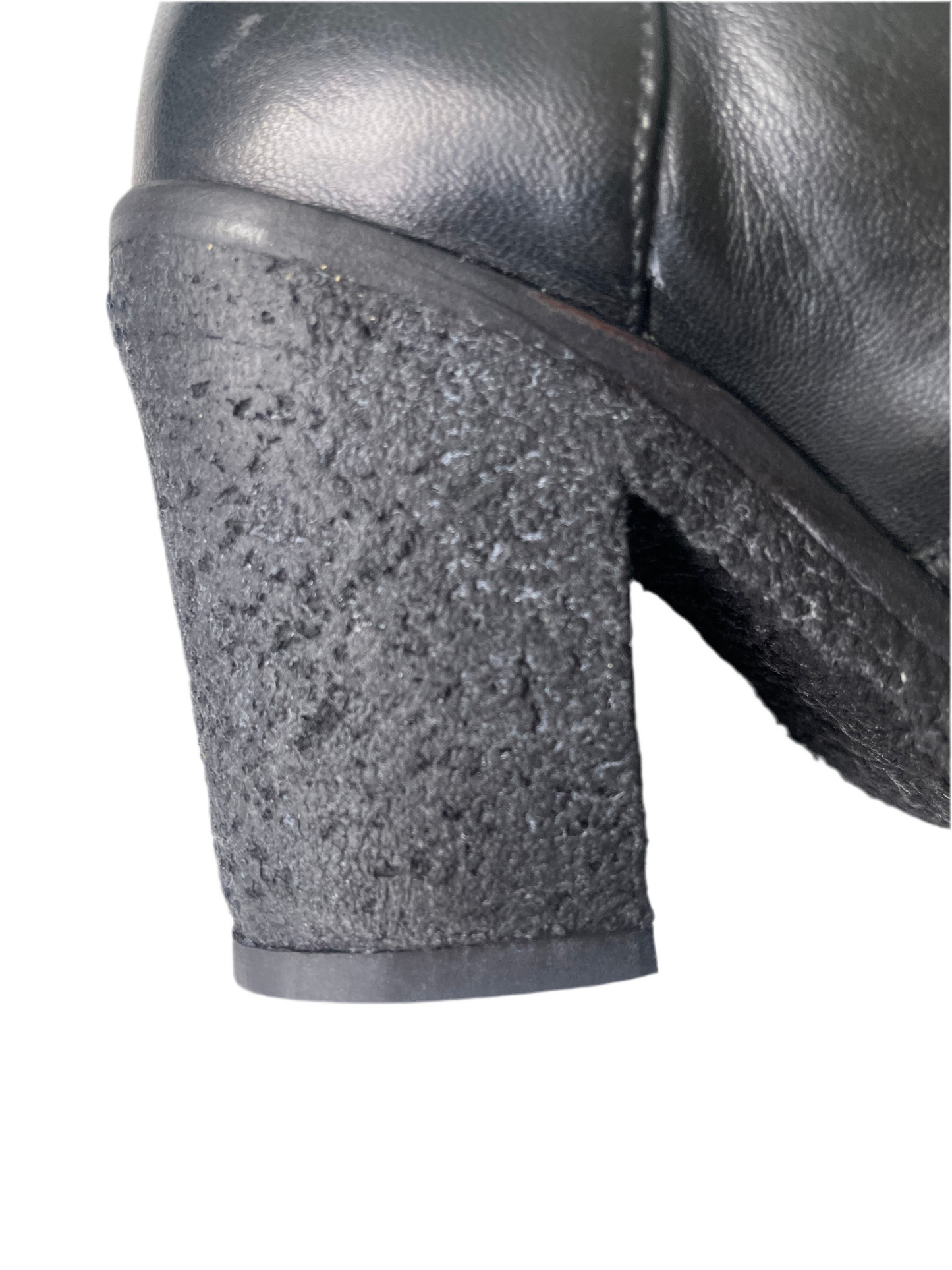 Chanel CC Zwart Quilted Leather Vintage Knit Knee-High Laarzen – Maat 37