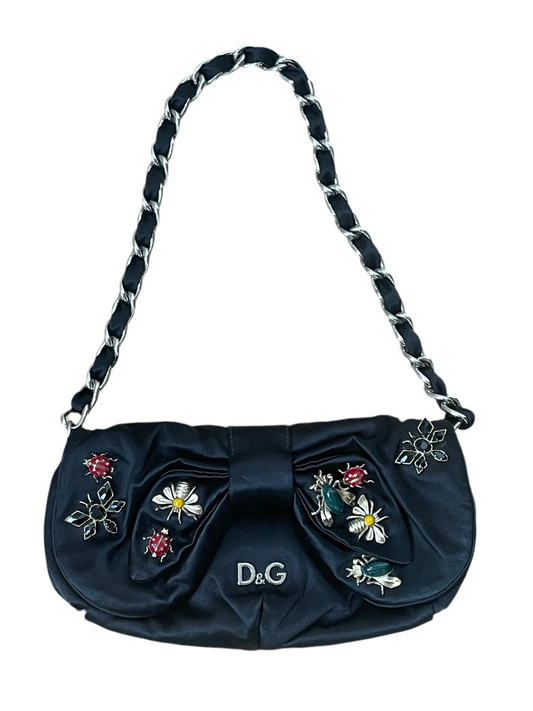 D&G BUBBLES TAS ZWART DOEK HANDTAS  / SCHOUDERTAS