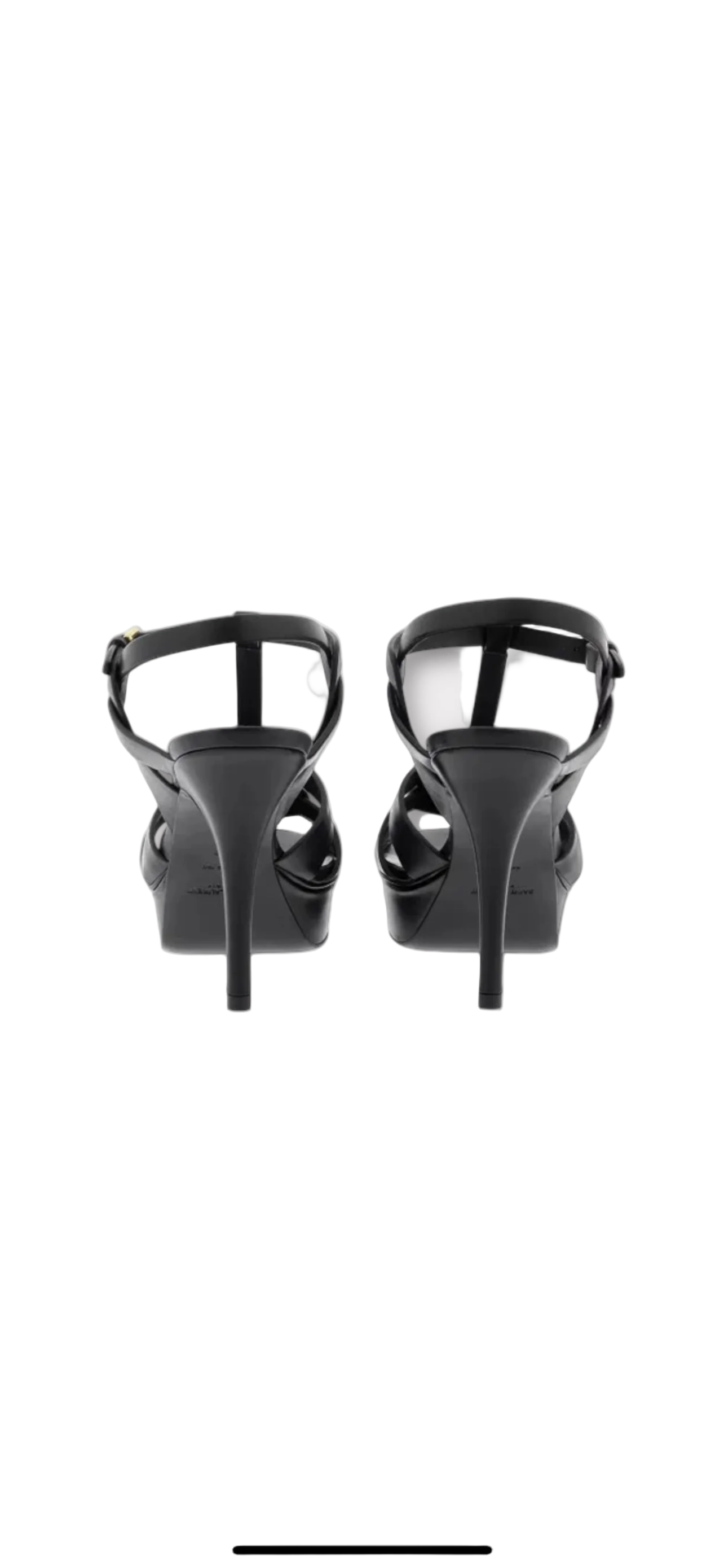 Saint Laurent Tribute Sandalen in Zwart Leer – Maat EU 37