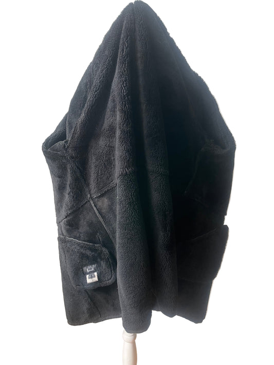 Harrods Lammy Coat / Shearling Coat Zwart – Maat S/M Oversized
