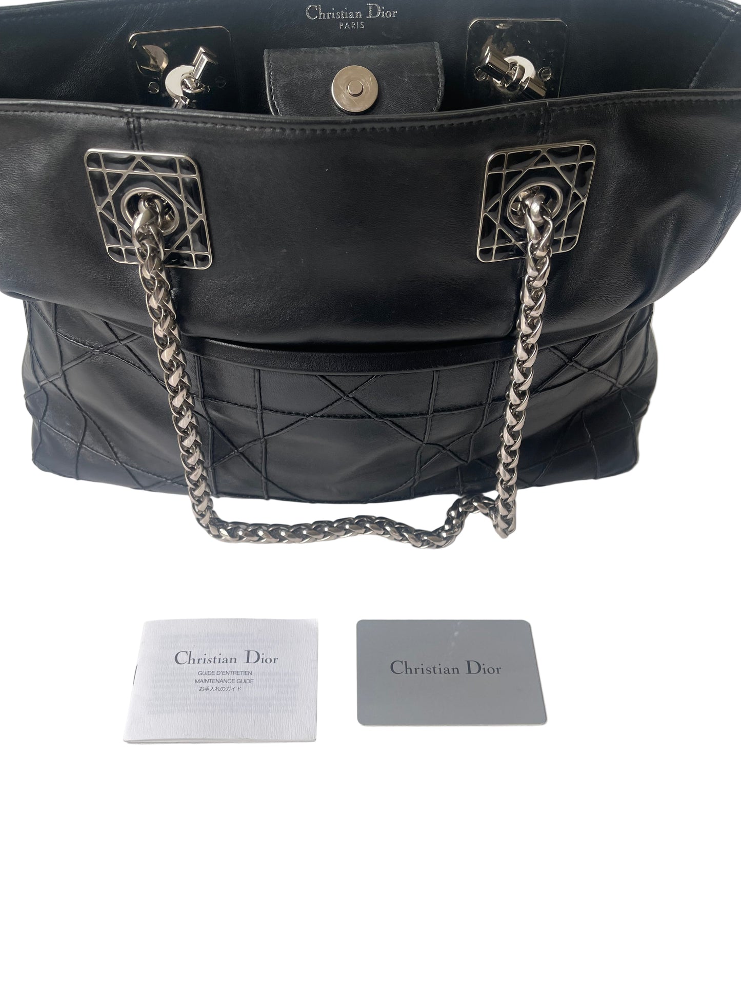 Dior Cannage zwart leren tas tote
