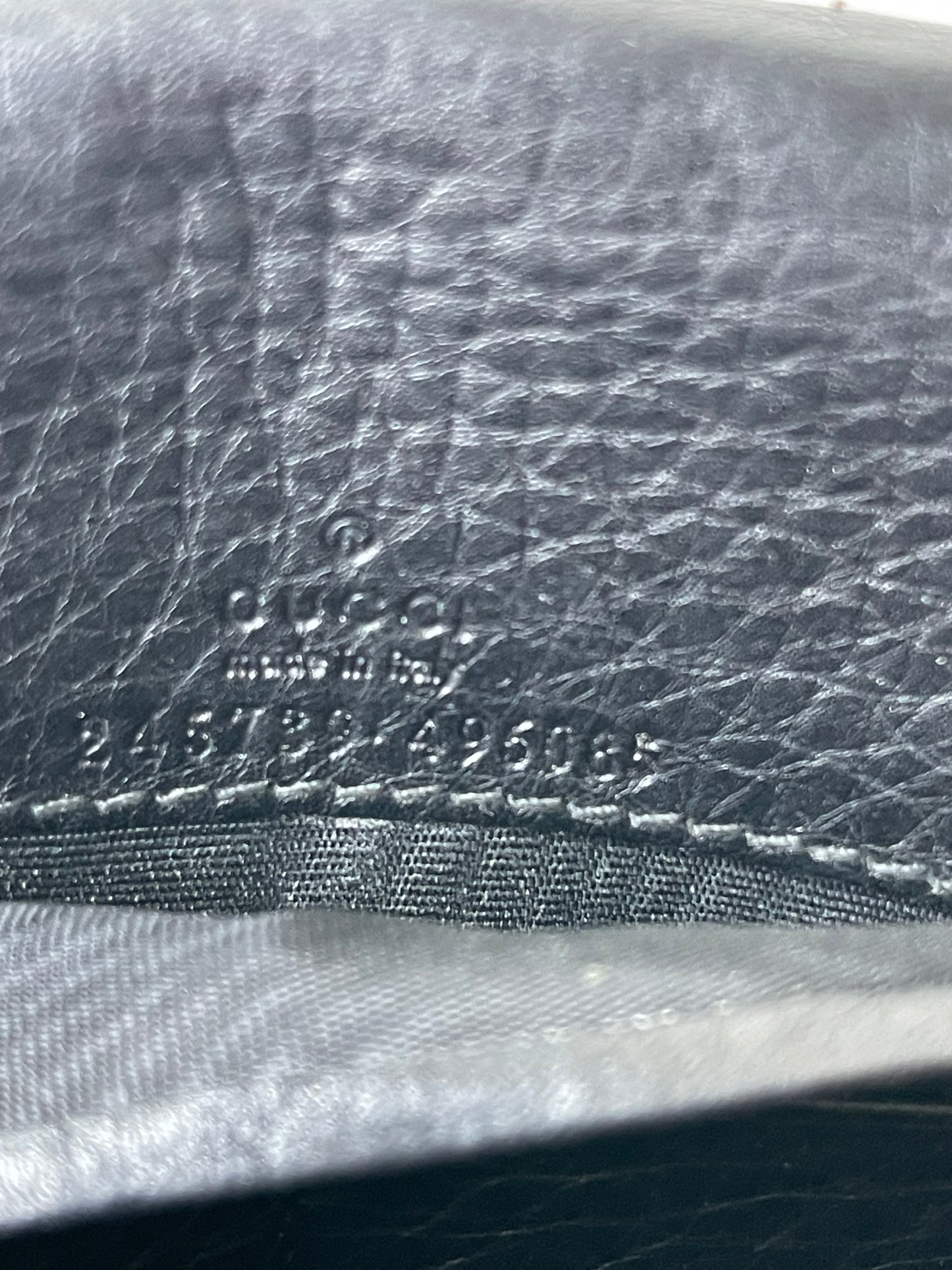 GUCCI GG Continental Clutch Big Wallet in zwart kalfsleer