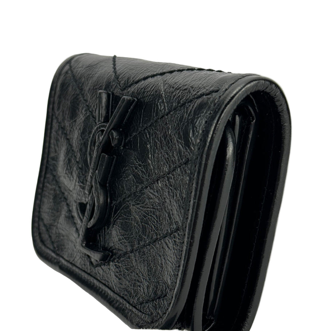 Saint Laurent YSL Niki compact wallet So Black