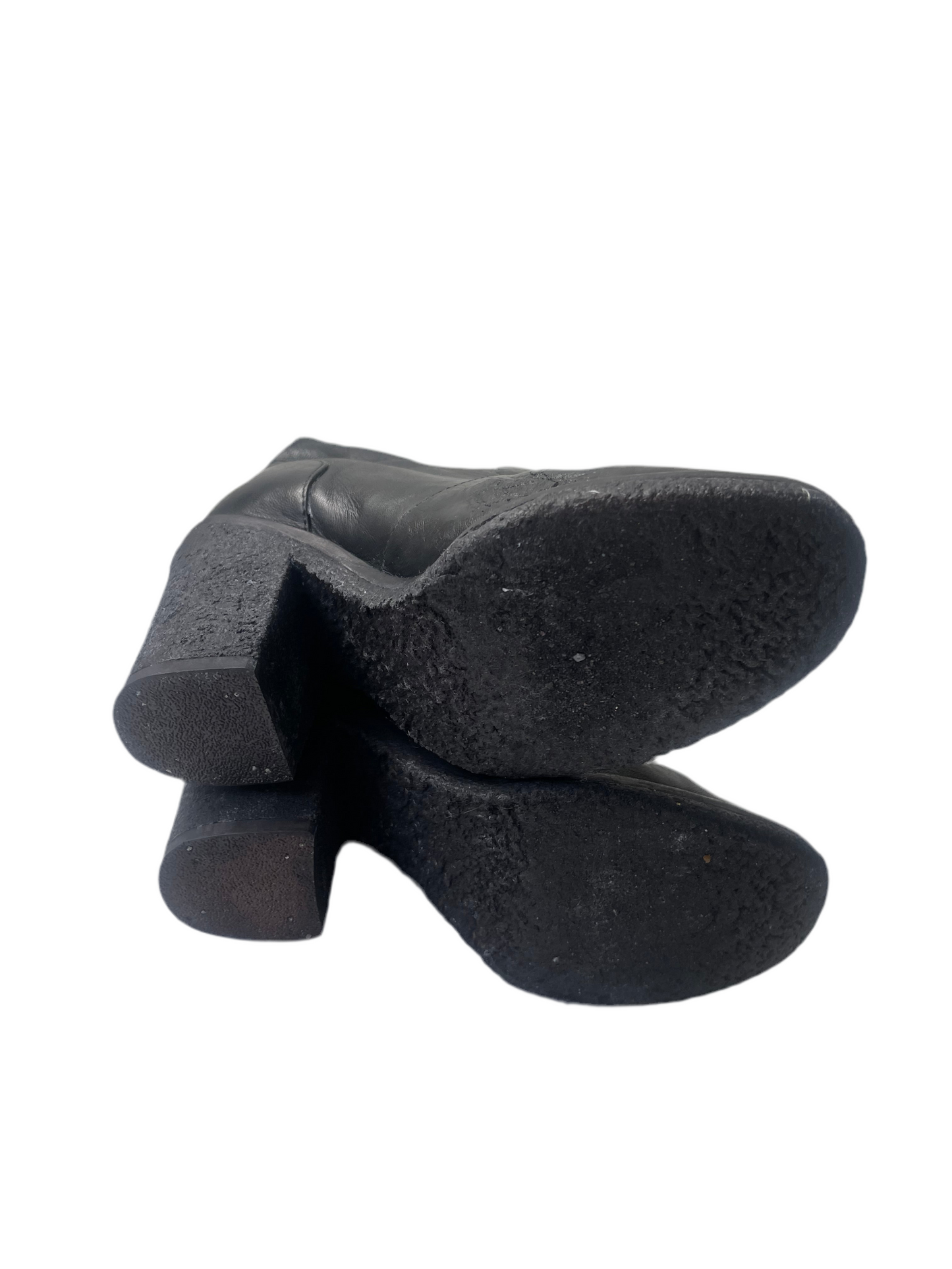 Chanel CC Zwart Quilted Leather Vintage Knit Knee-High Laarzen – Maat 37