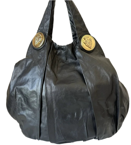 Gucci Hysteria schoudertas / crossbody in zwart leer