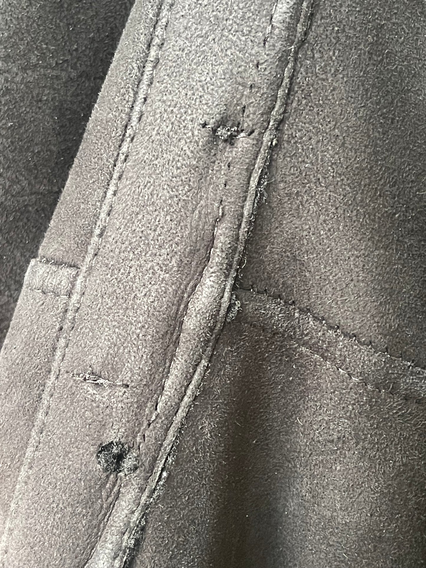 Harrods Lammy Coat / Shearling Coat Zwart – Maat S/M Oversized