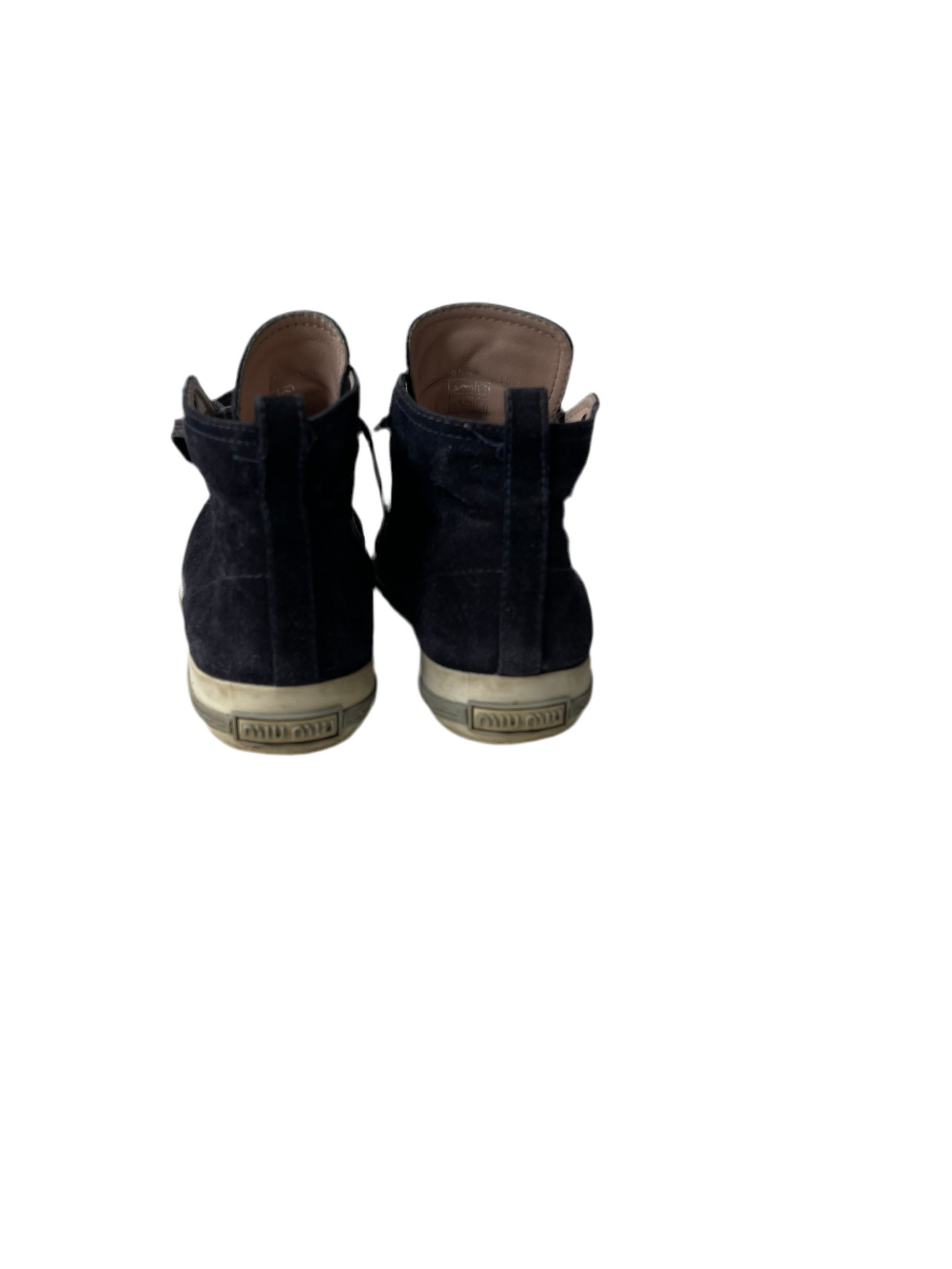 Miu Miu Suède Sneakers met Studs – Maat 38,5