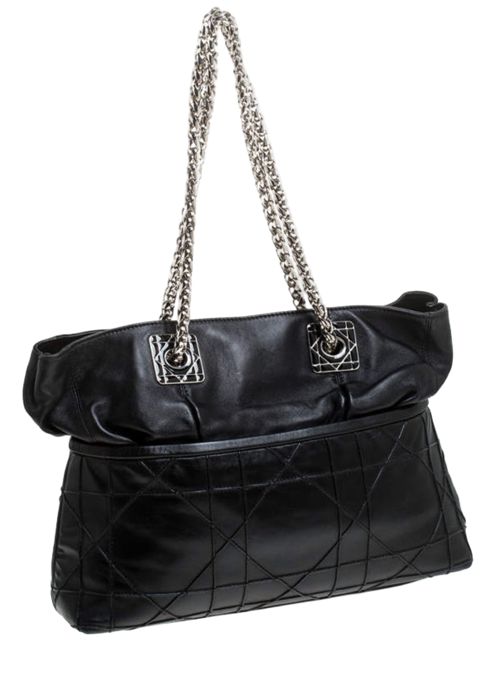 Dior Cannage zwart leren tas tote