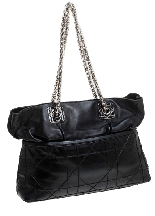 Dior Cannage zwart leren tas tote