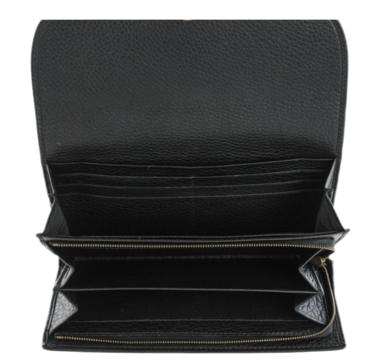GUCCI GG Continental Clutch Big Wallet in zwart kalfsleer