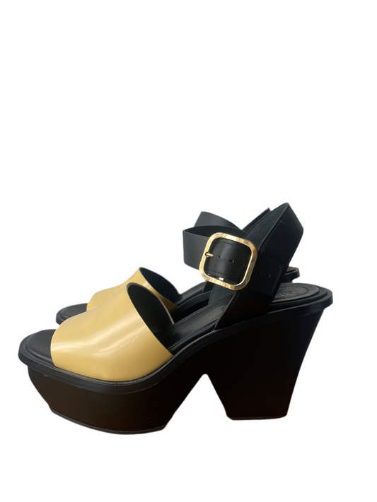 MARNI Sandalen Iconic wedge platform lakleer maat 37 EU / 4 UK