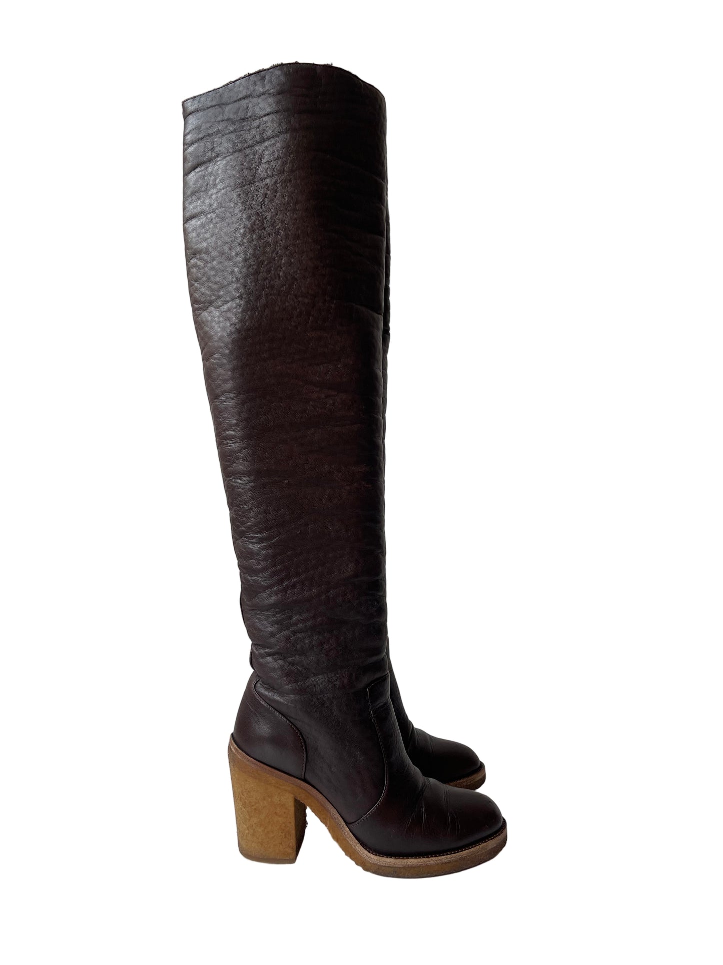 Chanel Laarzen maat EU 37 Bruin Leer