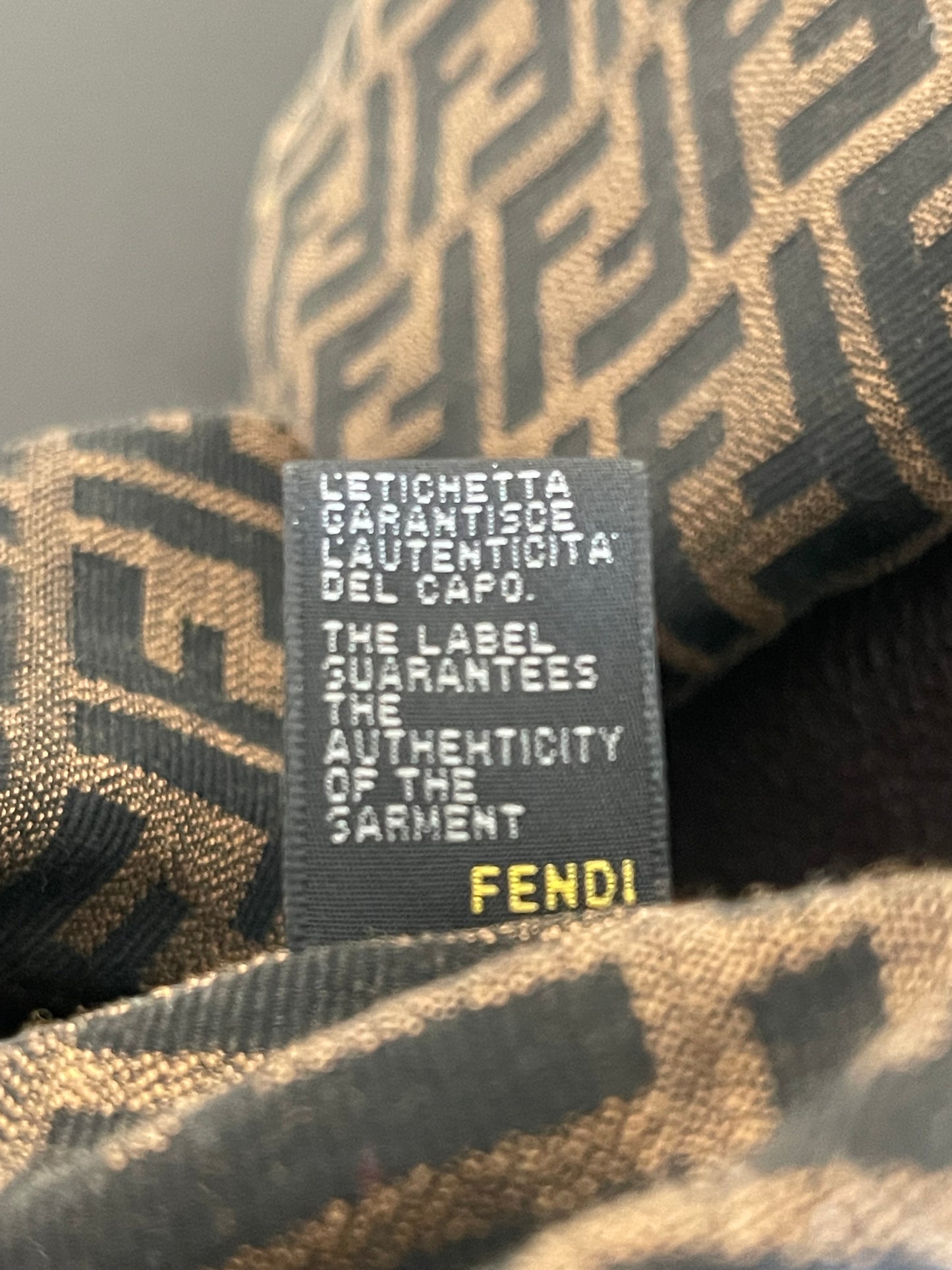 FENDI SPY BAG ZUCCA TAS VINTAGE HANDTAS BRUIN LEER