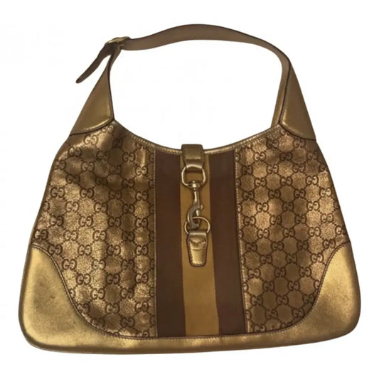 GUCCI JACKIE TAS GOLD LEER TOTE HANDTAS SCHOUDERTAS