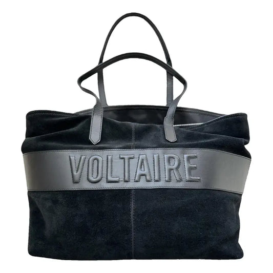 ZADIG & VOLTAIRE TAS SCHOUDERTAS SHOPPER  ZWART SUEDE LEER